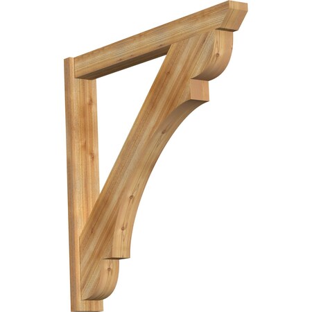 Ekena Millwork Olympic Slat Rough Sawn Outlooker, Western Red Cedar, 6"W x 48"D x 48"H OUT06X48X48OLY06RWR